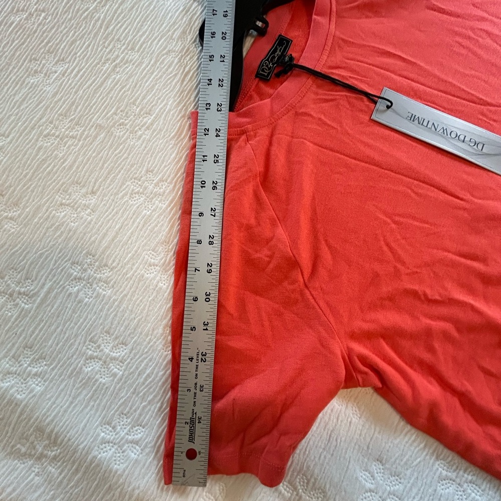 NWT Diane Gilman Top short sleeve orange size L - Picture 9 of 11
